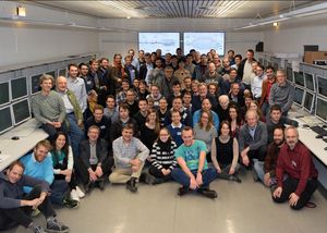Members of the collaboration during the spring 2019 neutrino mass campaign.