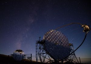20 years of MAGIC: The twin telescope on the island of La Palma (Photo: Chiara Righi/MAGIC Collaboration)