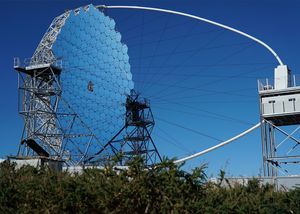 The LST-1 on La Palma is the first telescope of the CTA observatory. 