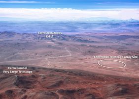 In unmittelbarer Nähe zu den ESO-Teleskopen VLT und ELT: Das Gelände des südlichen CTA-Observatoriums in der Atacama-Wüste (Bild: ESO)