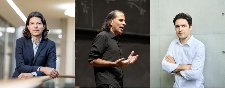 Von links nach rechts: Johannes Henn, Nima Arkani-Hamed und Daniel Baumann, die Co-Direktoren des Max-Planck-IAS-NTU-Zentrums. (Fotos: A. Griesch (MPP), Maria O’Leary (IAS), Julian Baumann) Von links nach rechts: Johannes Henn, Nima Arkani-Hamed und Daniel Baumann, die Co-Direktoren des Max-Planck-IAS-NTU-Zentrums. (Fotos: A. Griesch (MPP), Maria O’Leary (IAS), Julian Baumann)