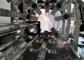 Versuchsaufbau des MADMAX-Experiments am Max-Planck-Institut für Physik (Foto: D. Strom/MPP)