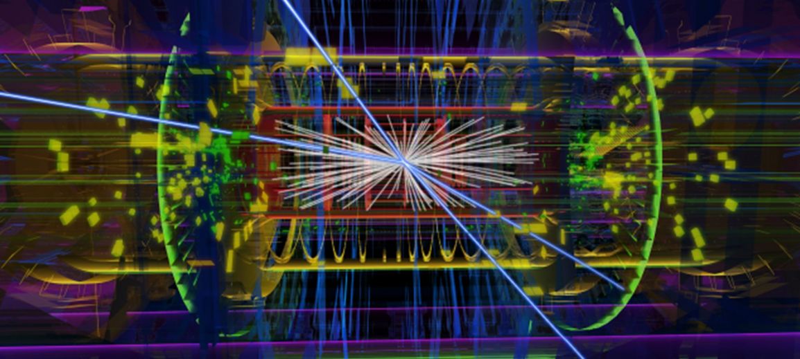 Collision event with Higgs boson in the ATLAS detector (Photo: ATLAS/CERN) 