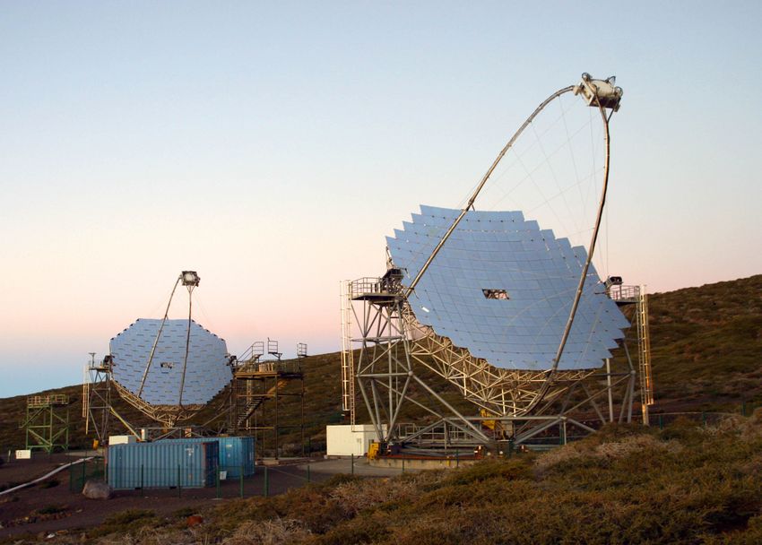 The MAGIC telescopes were built to observe short-termed violent objects as gamma-ray bursts. 