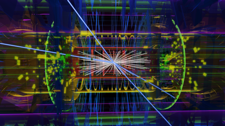 Collision event with Higgs boson in the ATLAS detector (Photo: ATLAS/CERN)