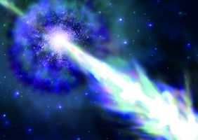  Artistic view of a gamma-ray burst with jet 