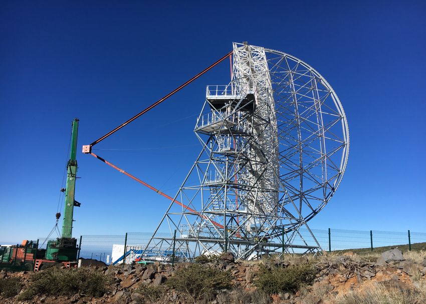 The first telescope in the CTA observatory is ready for mounting the mirrors. (Photo: Th. Schweizer/MPP)