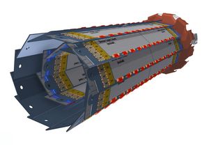 No bigger than a beverage can, the pixel-vertex detector records precisely where the B mesons and their antiparticles decay 