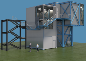 3D design drawing of COSINUS in the Gran Sasso underground lab (LNGS) (Image: L. Giaffoni/U. di Sabatini/R. Stadler)