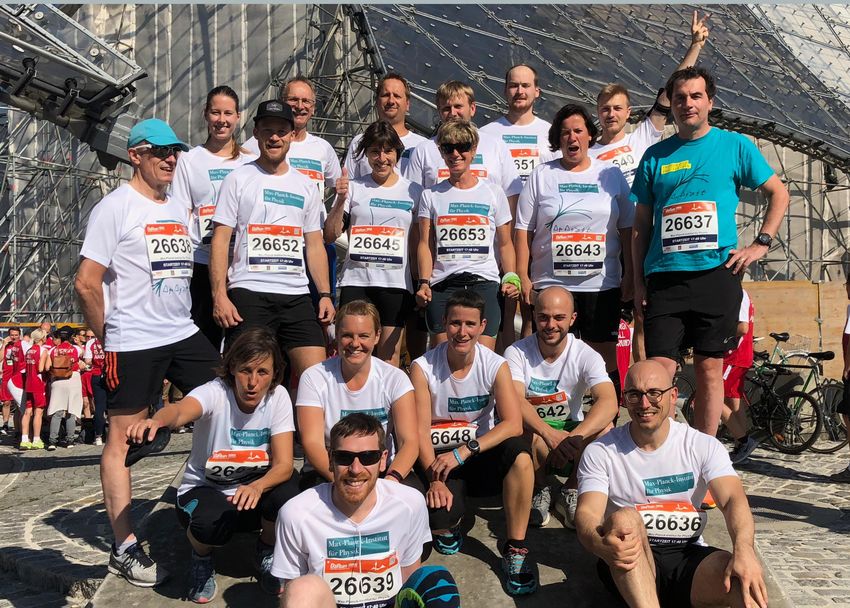 Das MPP-Team "Teilchenbeschleuniger" beim diesjährigen B2Run in München (Foto: Privat)