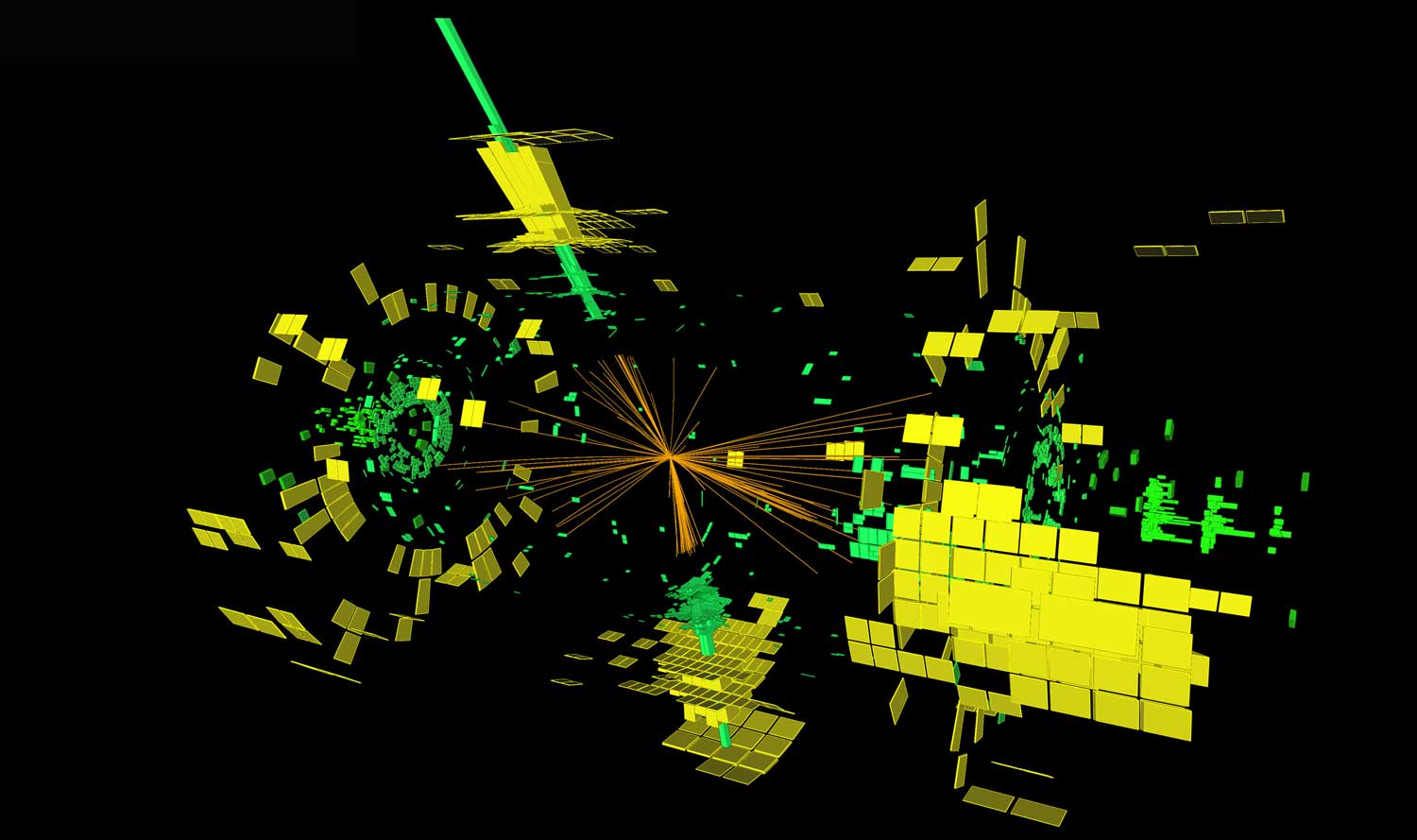 Teilchenzerfall im ATLAS-Experiment (Bild: ATLAS/CERN)