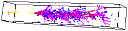 Picture of an 8 GeV e- showering in CsI